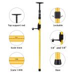 2.8 Meter Laser Leveling Telescoping Pole Adjustable Mounting Pole For Rotary And Line Lasers