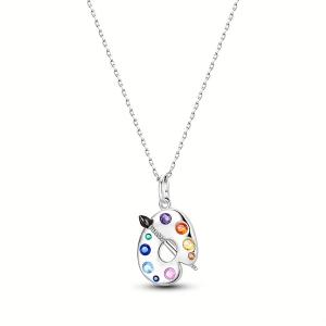 Colorful Paintbrush Art Pendant Painting Necklace