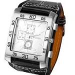 Men's Stylish And Cool Military-style Watch Square Dial Simulated Three-layer Design