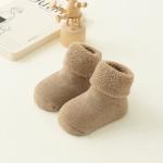 Newborn Baby AutumnWinter Terry-Style Fleece-Lined Non-Slip Floor Socks