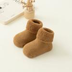 Newborn Baby AutumnWinter Terry-Style Fleece-Lined Non-Slip Floor Socks