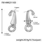 Zircon-inlaid Geometric Circular Pendant Earrings